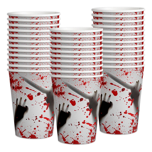 10 Vasos De Papel Desechables Para Halloween, Vajilla