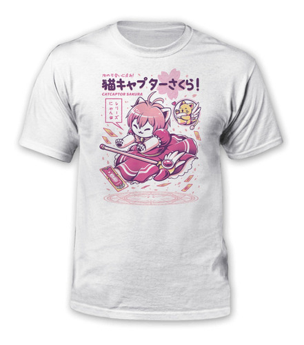 Polera Gustore De Sakura Cat Captor