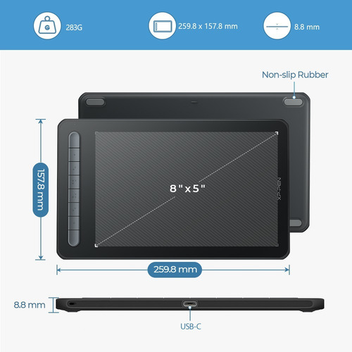 Mesa Digitalizadora Bluetooth Xppen Deco Mw X3 Preta