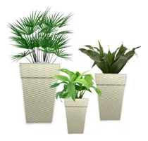 Comprar Kit 03 Vasos Coluna Rattan Para Flores E Plantas 10l 17l 28l