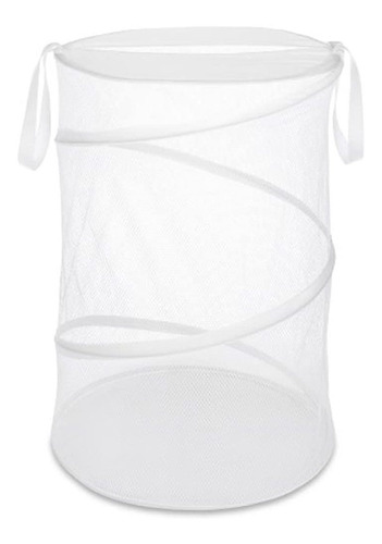 Whitmor - Cesta Plegable Para Ropa (18.0 in), Color Blanco