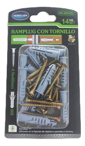 Ramplug Con Tornillos (4x40mm + M8)