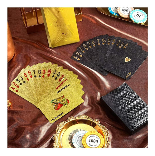 2 Mazos De Juego Impermeable, Tarjeta De Póker De Plástico