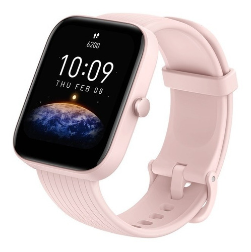 Reloj Inteligente Amazfit Bip 3 5atm Bluetooth Color Rosa Color de la caja Rosa Color de la malla Rosado Diseño de la malla Silicona