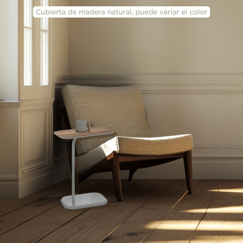 Mesa Auxiliar Minimalista De Centro Para Sala Adh-203589 Color Café-bco