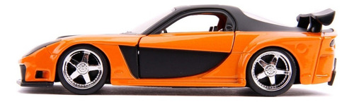 Han´s Mazda Rx-7 Rápido Y Furioso 1:32 Jada Colección Color Naranja Con Negro