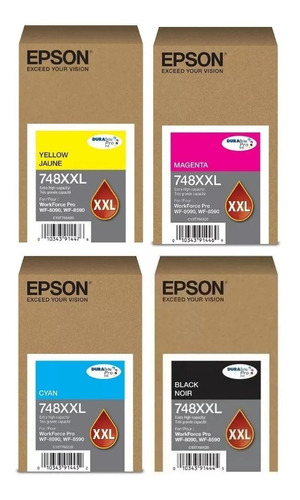 Cartuchos Epson T748xxl Negro+ Colores Wf6590 Combo Cuot