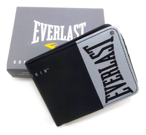 Imagen 2 de 10 de Billetera Hombre Everlast Eco Cuero Porta Tarjetas Caja