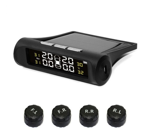 Sistema Monitoreo Presión Neumáticos Auto Carga Solar Tpms