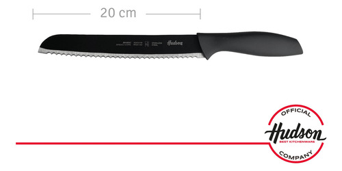 Cuchillo Para Pan Acero Inoxidable 7'' Linea Hudson Basic Color Plateado