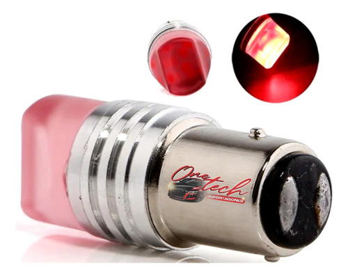 1 Bombillo Led Stop 1034/1157 Doble Contacto Rojo Flash 12v