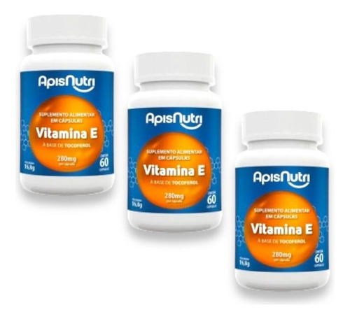Vitamina E Oil - 280mg (60 Caps) Natural