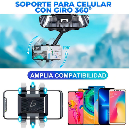 Soporte Universal De Celular Para Coche Espejo Retrovisor