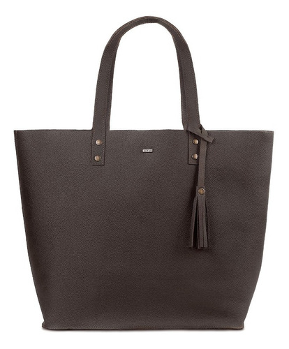 Bolsa Napa De Piel Unitalla - Bolsa Tote Color Café oscuro