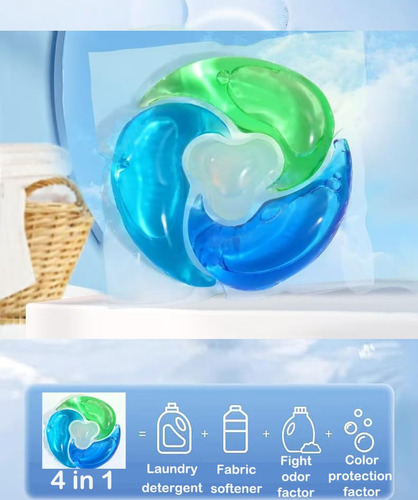 Cápsulas De Detergente Para Roupa Veiledgem 4 Em 1 De Alta E