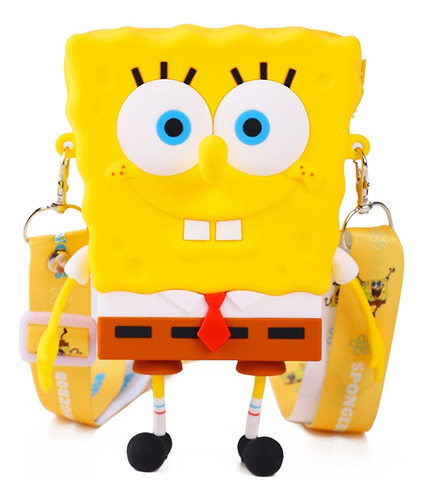 , Lindo Bolso Bandolera Infantil Bob Esponja Pequeño