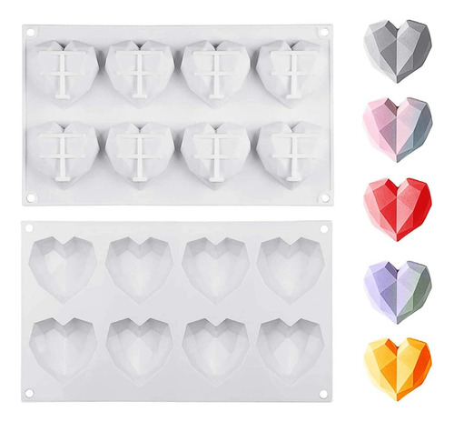 Molde De Silicona 3d Con Forma De Corazón Halloween, 8 Cavid