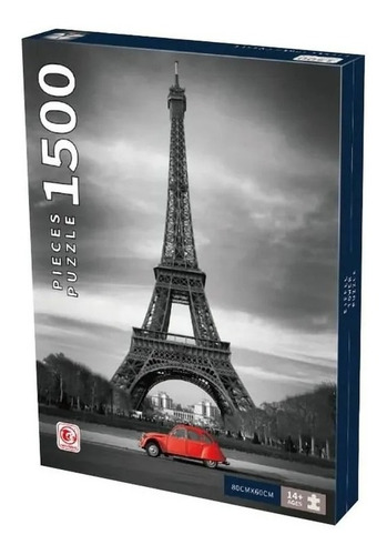 Imagen 1 de 5 de Puzzle 1500 Pzas Rompecabezas Cuadro Torre Eiffel Francia Ed