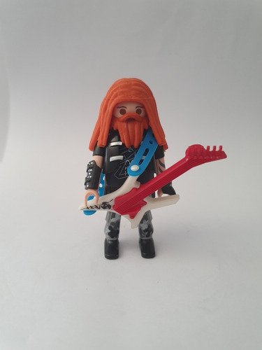 Figura De Playmobil  Guitarrista Heavy Rock Music