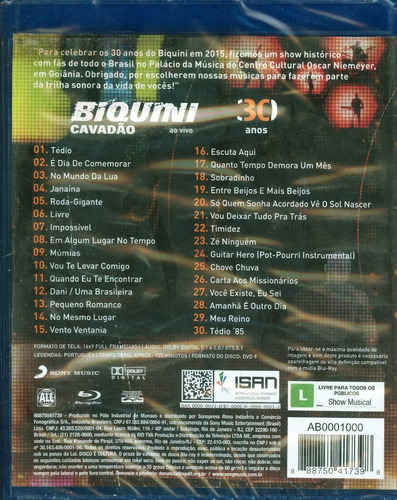 Imagem 2 de 2 de Blu-ray Biquini Cavadão - Me Leve Sem Destino Ao Vivo (novo)