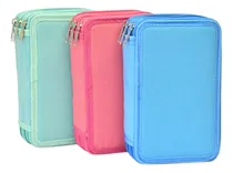 Comprar Cartuchera 3 Pisos Color Pastel - Lisa - Articulos Escolares