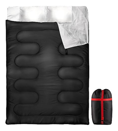 Zone Tech Saco De Dormir Convertible Tamaño Queen Con Almoha