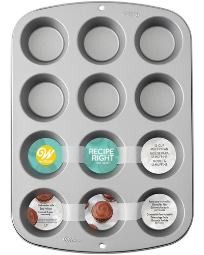 Molde Para Cupcakes Magdalenas 12 Cavidades Wilton