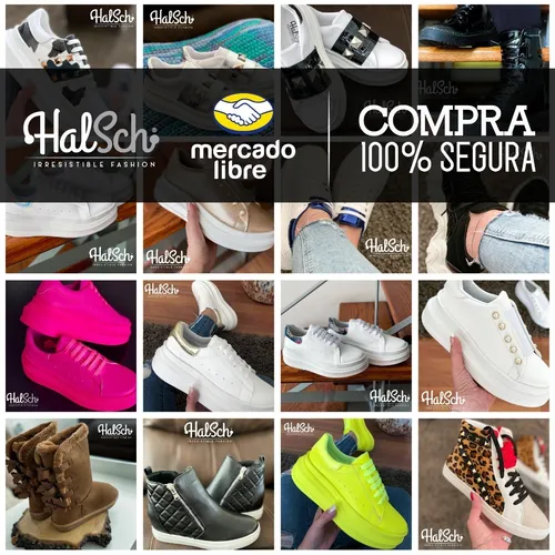 Tenis Tacon Halsch Mujer Moda Zapatos Casual Comodo Fashion