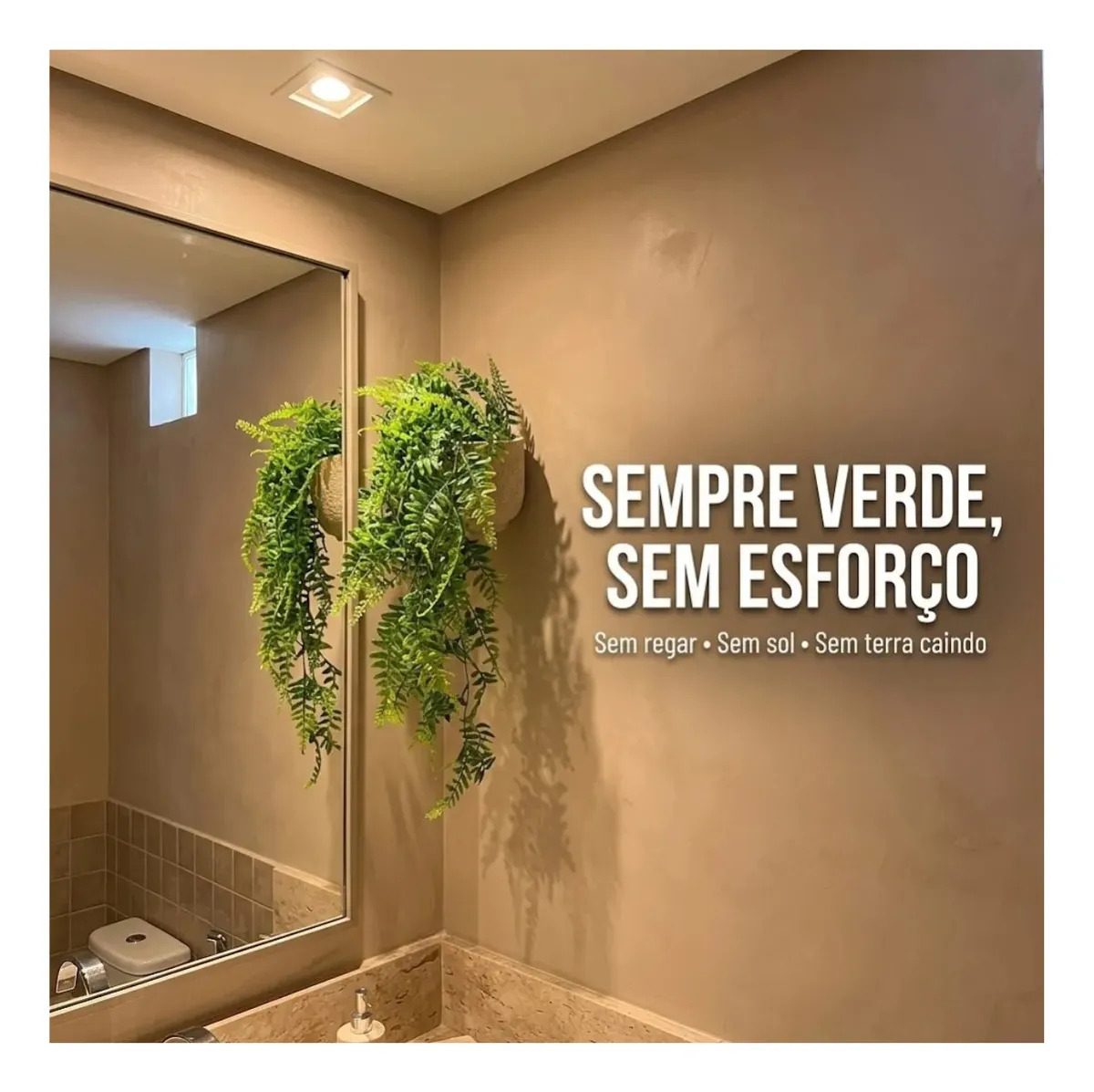 Planta Artificial Decorativa Samambaia Pendente Jardim Enfeite Realista Kit 2un 7