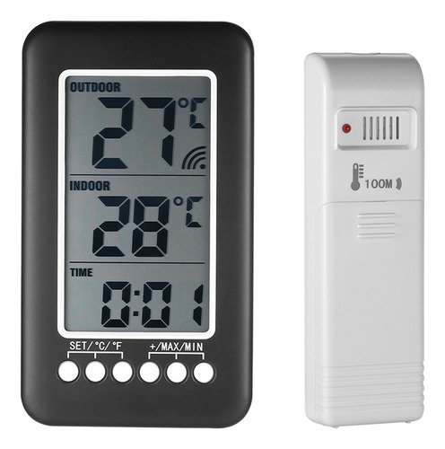 Ca Interior/exterior Digital Medidor De Temperatura Reloj
