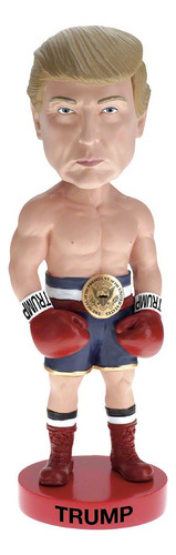 Donald Trump Bobblehead De Boxeo En Resina Premium Unidad Mé