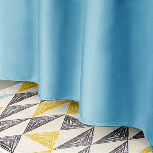 Cortina Azul Claro Para Ducha 182x182cm Argollas Plasticas