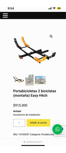 Porta Bicicleta Doble