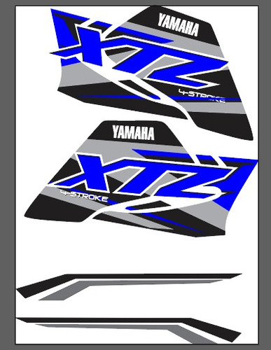 Kit De Stickers Impreso Yamaha Xtz 125 Modelo 3