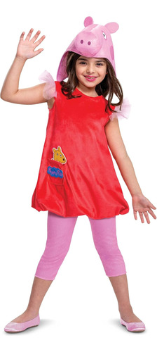 Disfraz De Peppa Para Niñas, Vestido De Mono De Lujo Oficial