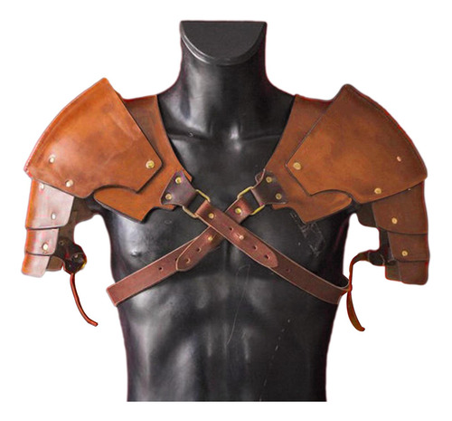 2 Capa De La Cubierta Del Hombro Del Pauldron Del Marrón