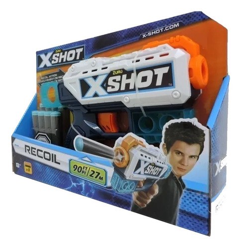 Imagen 3 de 4 de Pistola De Dardos X Shot Kickback 1163 Incluye Dardos