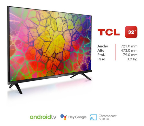 Imagen 10 de 12 de Led 32 Tcl 32s65a Hd Smart Tv Android