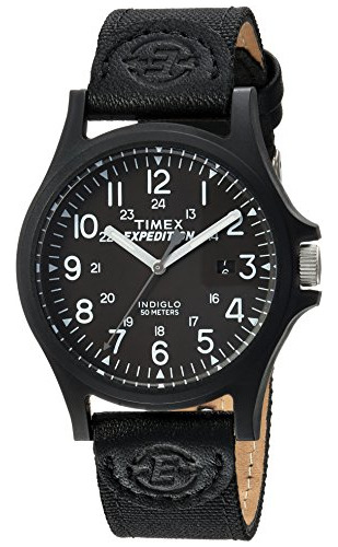 Reloj Timex Tw4b08100 Expedition Acadia Black Cuero  Correa 