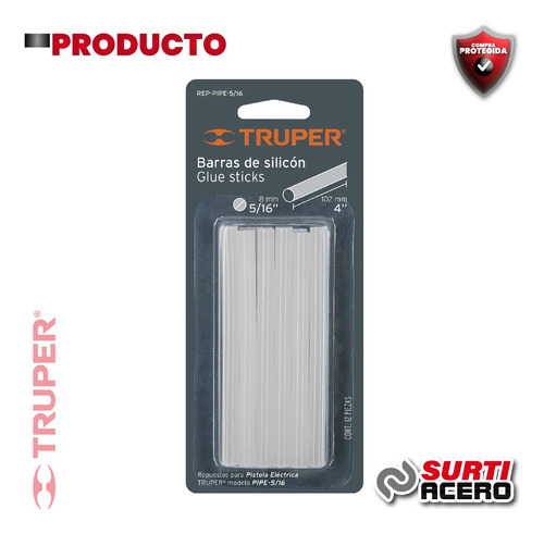 Blíster Con 12 Barras De Silicón De Repu