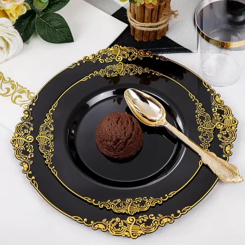 Vajilla Plástico Fiesta Platos Desechables Reutilizable 70pz