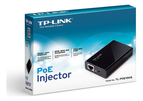 Inyector Poe Tp-link Tl-poe150s 1 Puerto Giga Hasta 48v