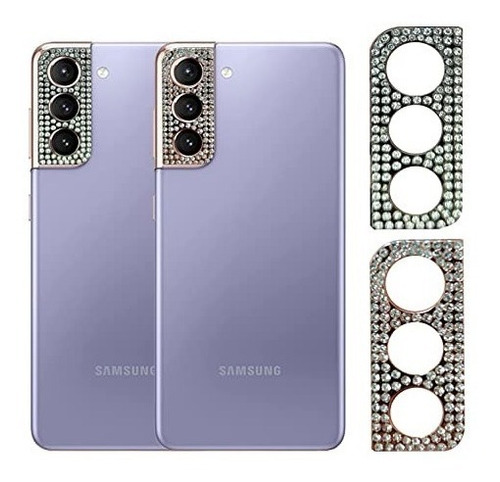 Lente De Camara Protector Metal Diamond Samsung S21 Tienda