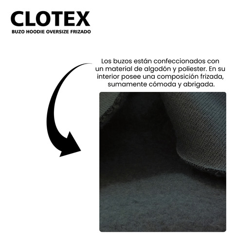 Buzo Hoodie Canguro Love Dice Frizado Estampado Clotex
