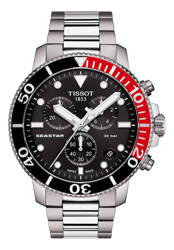 Reloj Tissot Seastar 1000 Chronograph Acero Rojo