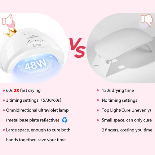 Morovan Kit De Uñas De Gel De Polietileno Para Uñas Con Lámp