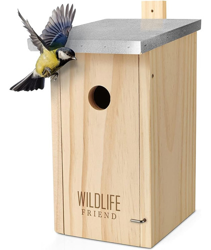 Wildlife Friend I Caja Nido Con Techo Metálico Según Nabu De