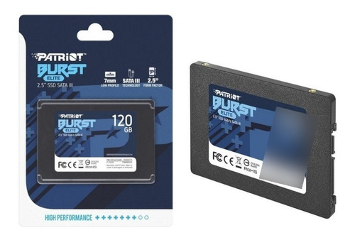 Imagen 1 de 1 de Disco Duro Patriot Solido 120gb Ssd 2.5 Sata 3 Burst Elite