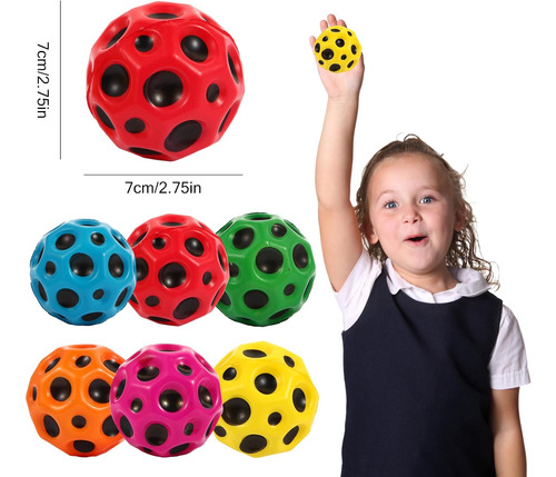 3 Mini Bolas De Rebote Súper Altas, Bolas Espaciales De Goma