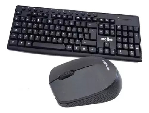 Combo Teclado Y Mouse Inalámbrico Usb 2.4ghz Negro